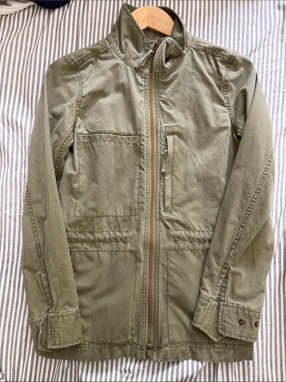 Madewell Millennial Olive Green Military Field Zip Jacket
